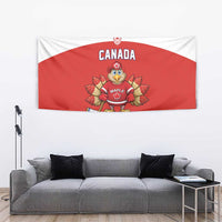 Canada Ice Hockey Tapestry Maple Leaf Turkey Mascot