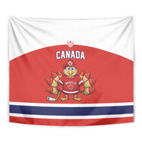 Canada Ice Hockey Tapestry Maple Leaf Turkey Mascot