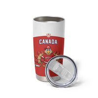 Canada Ice Hockey Custom Tumbler Cup Maple Leaf Turkey Mascot