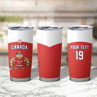 Canada Ice Hockey Custom Tumbler Cup Maple Leaf Turkey Mascot