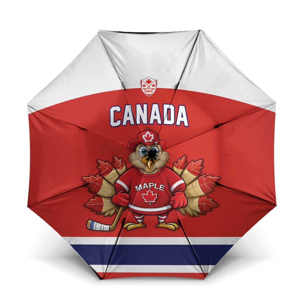 Canada Ice Hockey Umbrella Maple Leaf Turkey Mascot