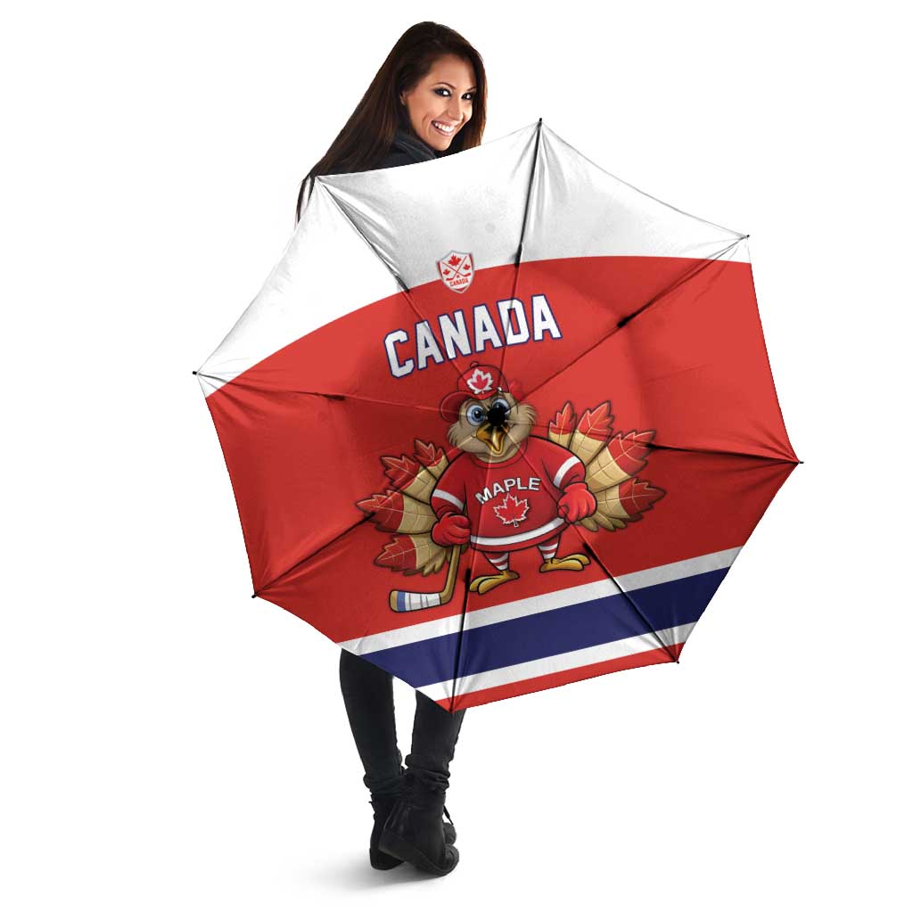 Canada Ice Hockey Umbrella Maple Leaf Turkey Mascot
