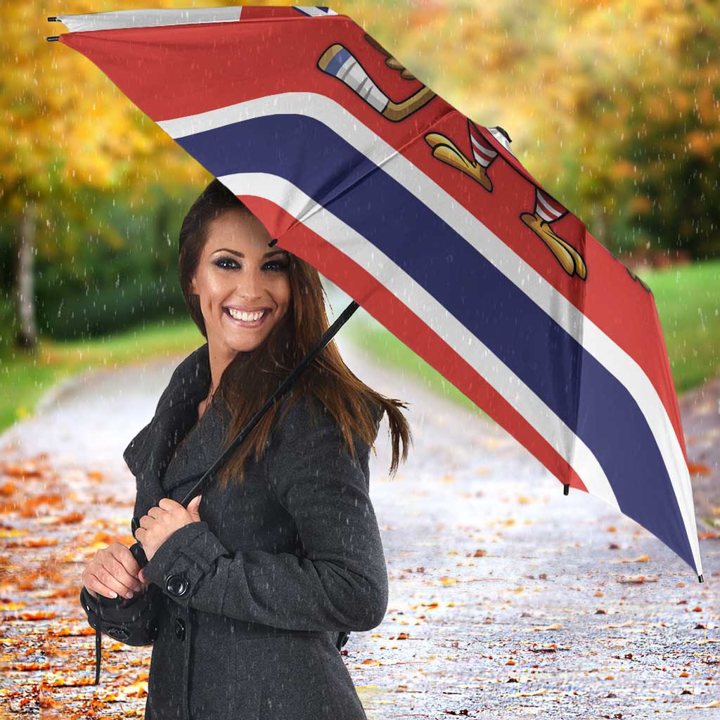 Canada Ice Hockey Umbrella Maple Leaf Turkey Mascot