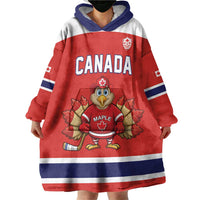 Canada Ice Hockey Custom Wearable Blanket Hoodie Maple Leaf Turkey Mascot