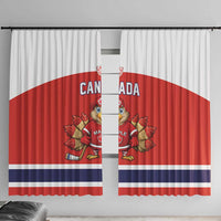 Canada Ice Hockey Window Curtain Maple Leaf Turkey Mascot