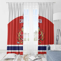 Canada Ice Hockey Window Curtain Maple Leaf Turkey Mascot