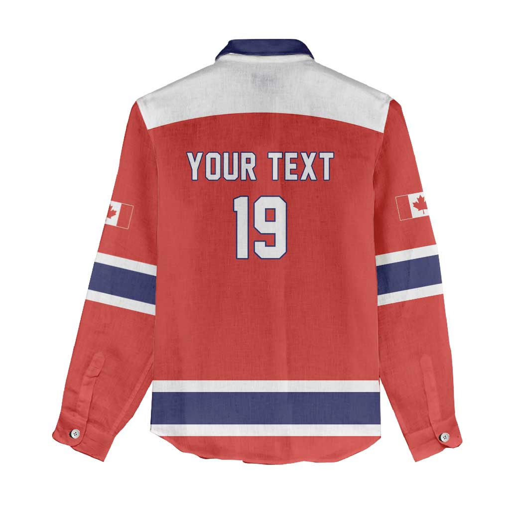 Canada Ice Hockey Custom Women Casual Shirt Maple Leaf Turkey Mascot