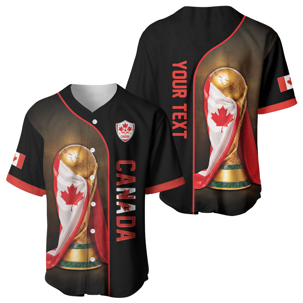 Personalized Canada Football 2026 Baseball Jersey Trophy Flag Pride Art