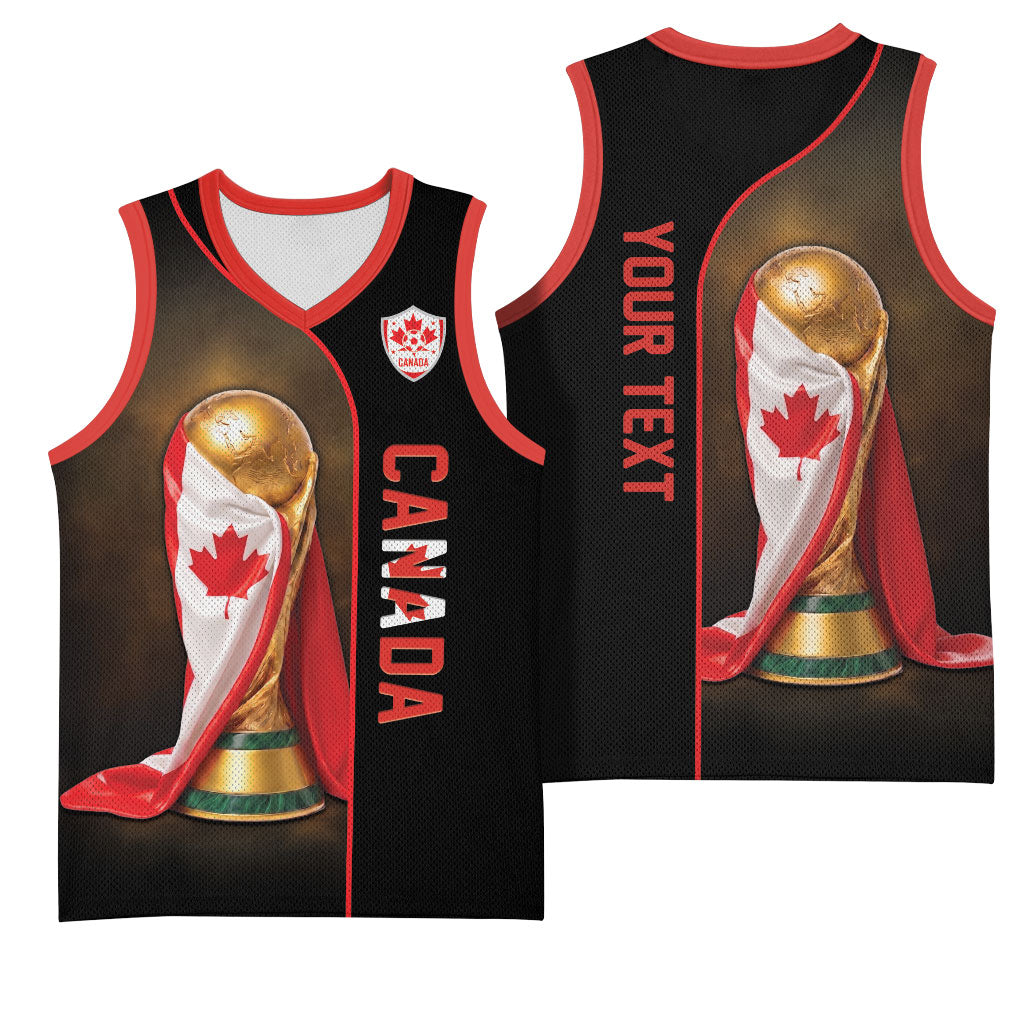 Personalized Canada Football 2026 Basketball Jersey Trophy Flag Pride Art