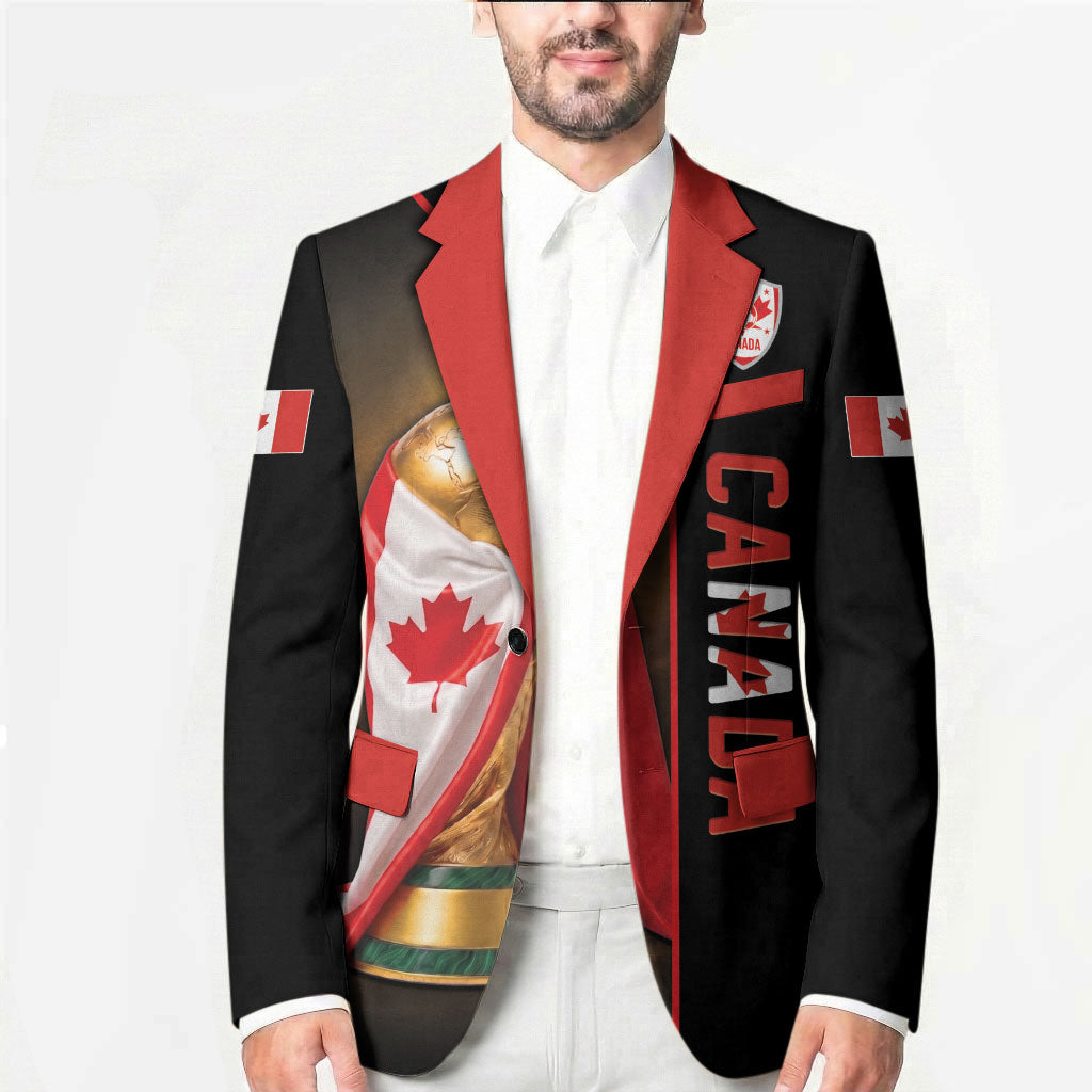 Personalized Canada Football 2026 Blazer Trophy Flag Pride Art