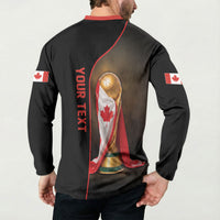 Personalized Canada Football 2026 Button Sweatshirt Trophy Flag Pride Art