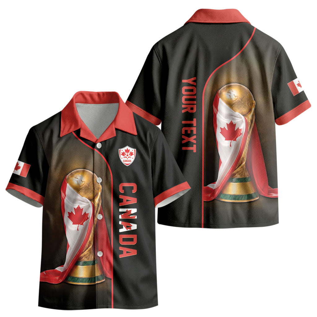 Personalized Canada Football 2026 Kid Hawaiian Shirt Trophy Flag Pride Art LT19