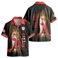 Personalized Canada Football 2026 Kid Hawaiian Shirt Trophy Flag Pride Art LT19