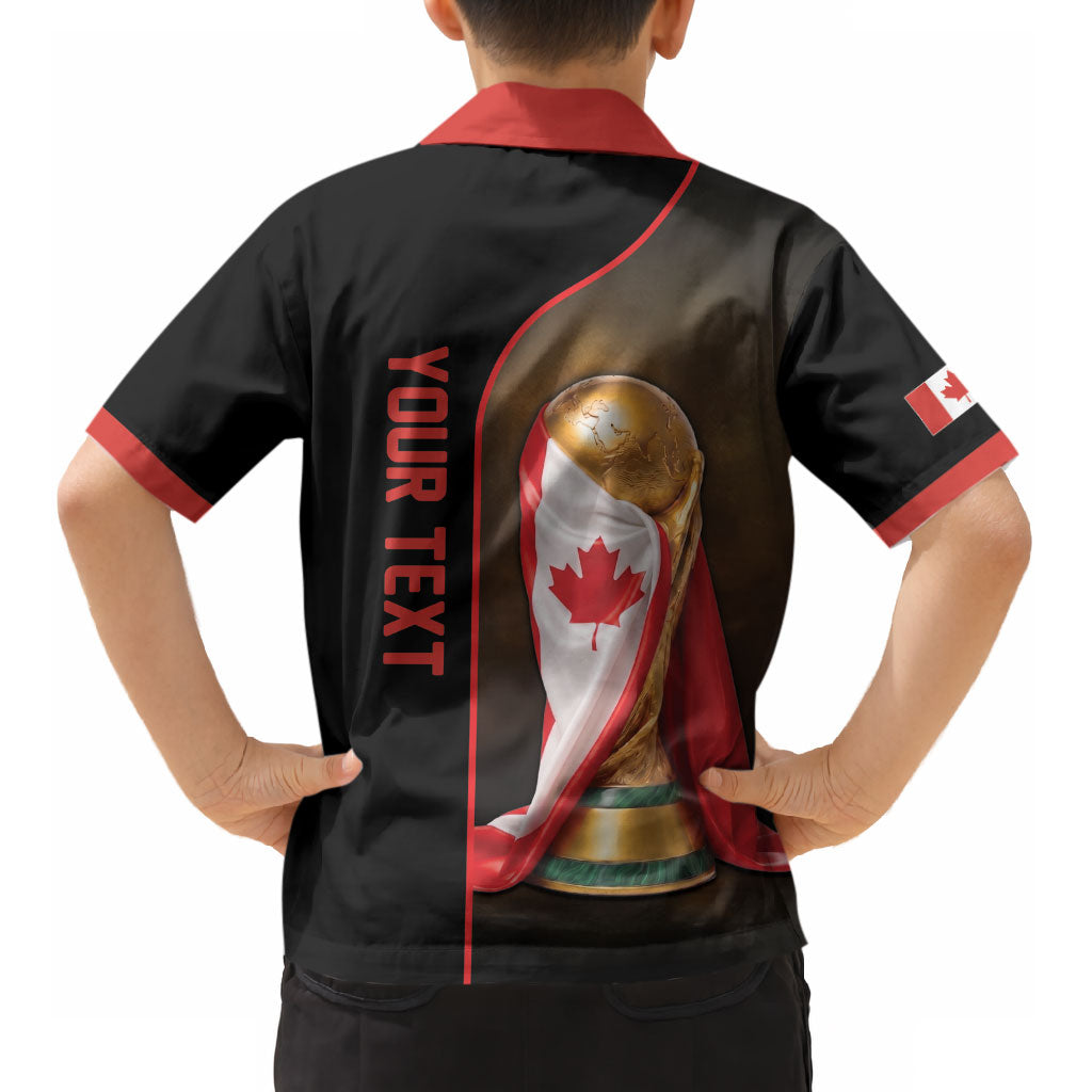 Personalized Canada Football 2026 Kid Hawaiian Shirt Trophy Flag Pride Art LT19