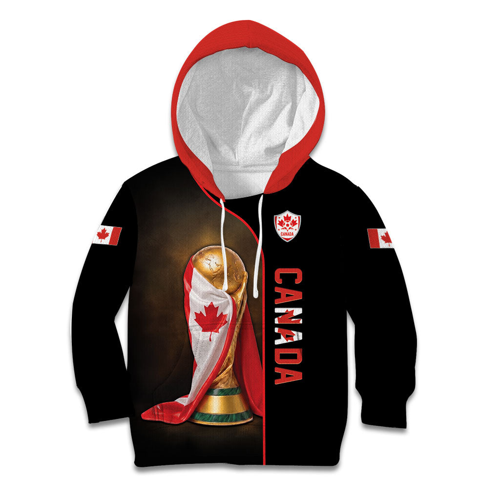Personalized Canada Football 2026 Kid Hoodie Trophy Flag Pride Art