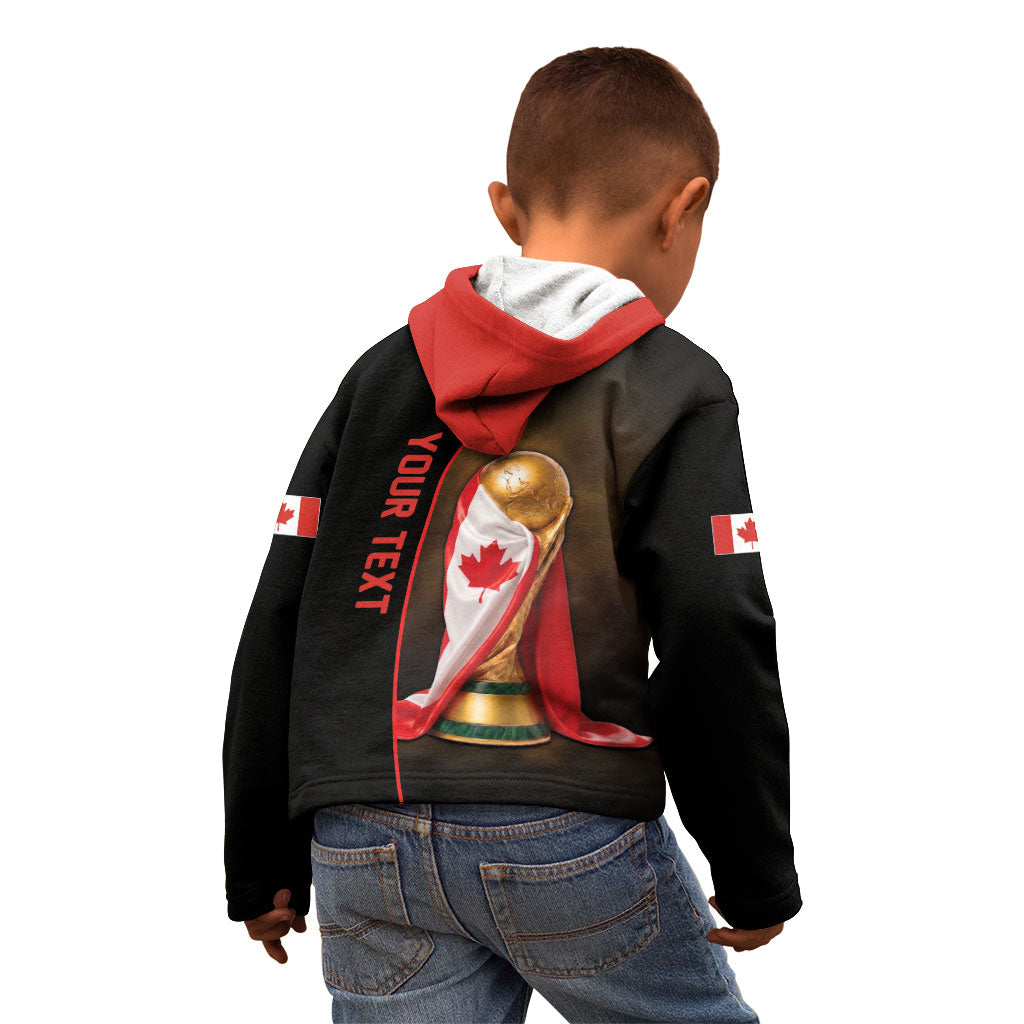 Personalized Canada Football 2026 Kid Hoodie Trophy Flag Pride Art