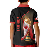 Personalized Canada Football 2026 Kid Polo Shirt Trophy Flag Pride Art
