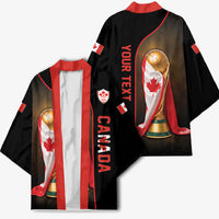 Personalized Canada Football 2026 Kimono Trophy Flag Pride Art