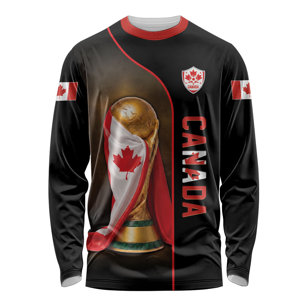 Personalized Canada Football 2026 Long Sleeve Shirt Trophy Flag Pride Art