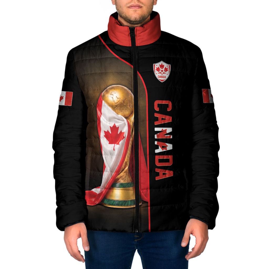 Personalized Canada Football 2026 Padded Jacket Trophy Flag Pride Art