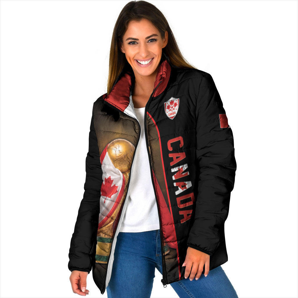 Personalized Canada Football 2026 Padded Jacket Trophy Flag Pride Art