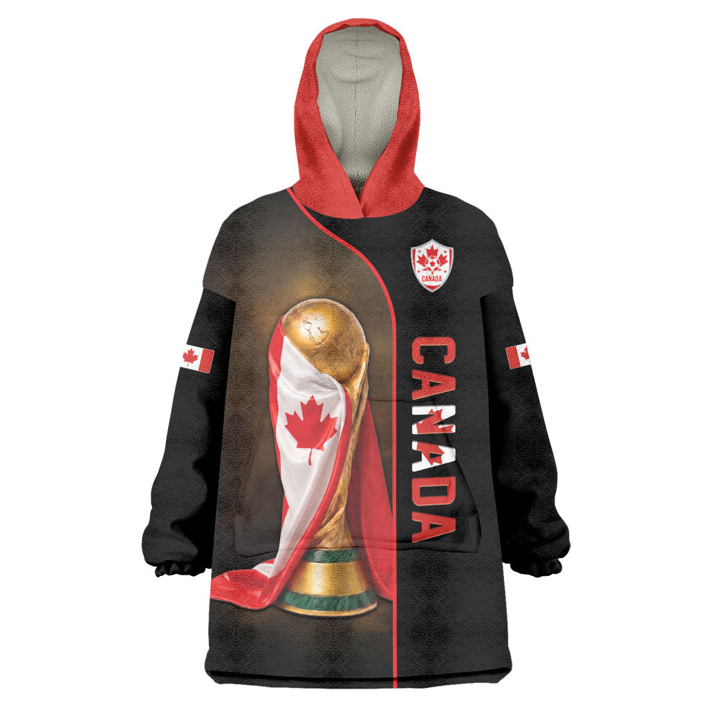 Personalized Canada Football 2026 Wearable Blanket Hoodie Trophy Flag Pride Art
