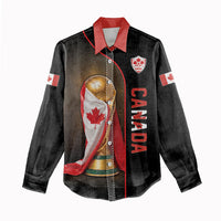 Personalized Canada Football 2026 Women Casual Shirt Trophy Flag Pride Art