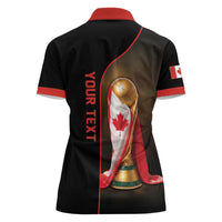 Personalized Canada Football 2026 Women Polo Shirt Trophy Flag Pride Art