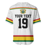 Custom World Football 2026 Ghana Baseball Jersey Black Star Adinkra Heritage White Version