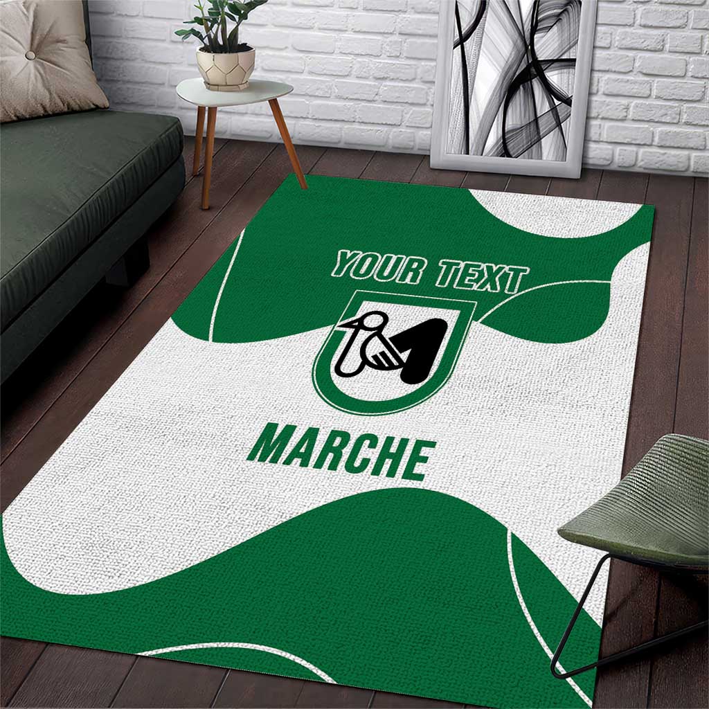 Personalized Italy Marche Area Rug Flag Style - Wonder Print Shop