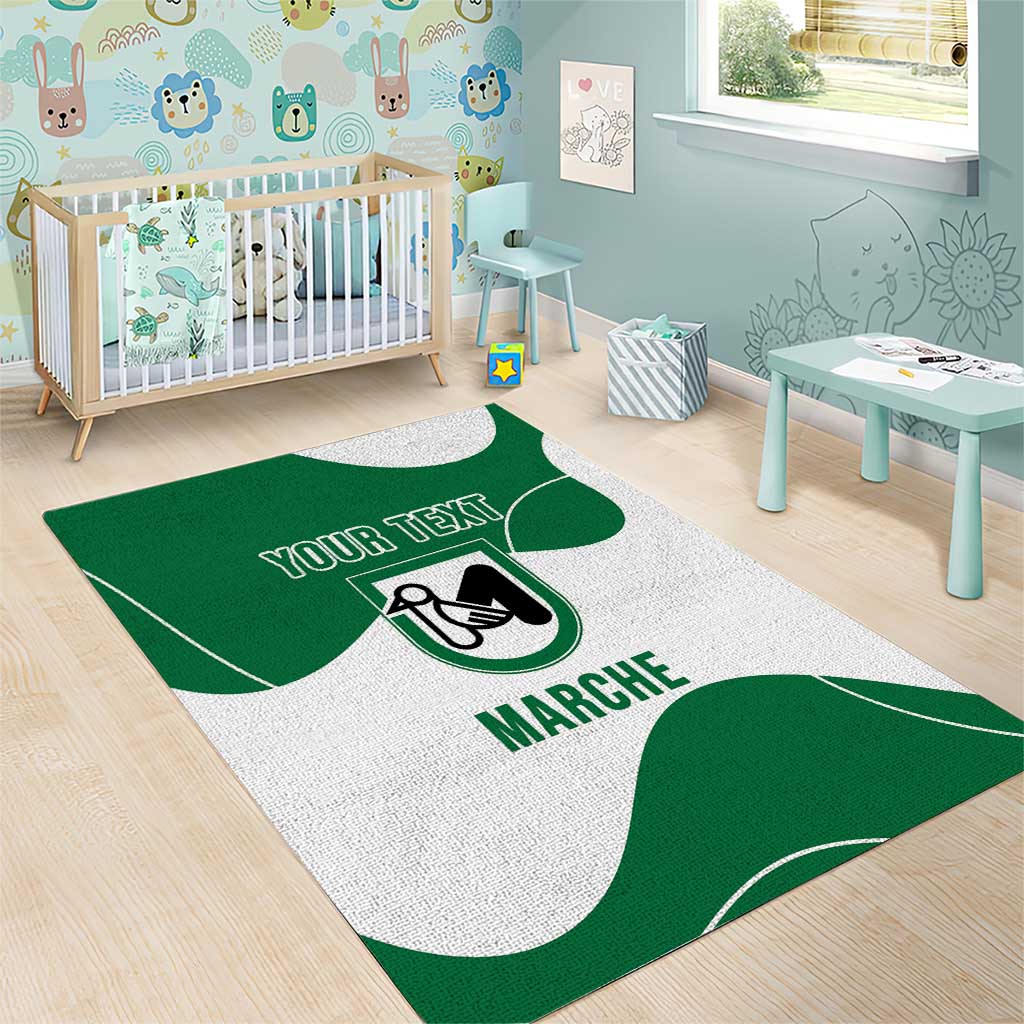Personalized Italy Marche Area Rug Flag Style - Wonder Print Shop
