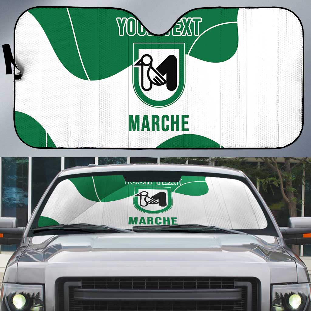 Personalized Italy Marche Auto Sun Shade Flag Style - Wonder Print Shop