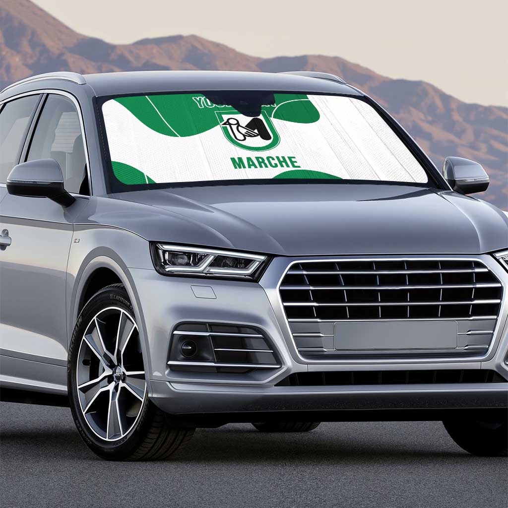 Personalized Italy Marche Auto Sun Shade Flag Style - Wonder Print Shop