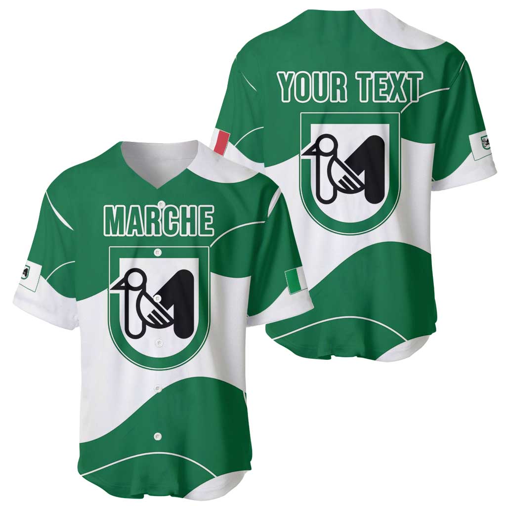 Personalized Italy Marche Baseball Jersey Flag Style LT19