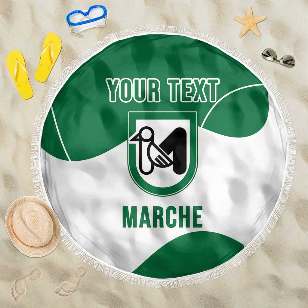 Personalized Italy Marche Beach Blanket Flag Style - Wonder Print Shop