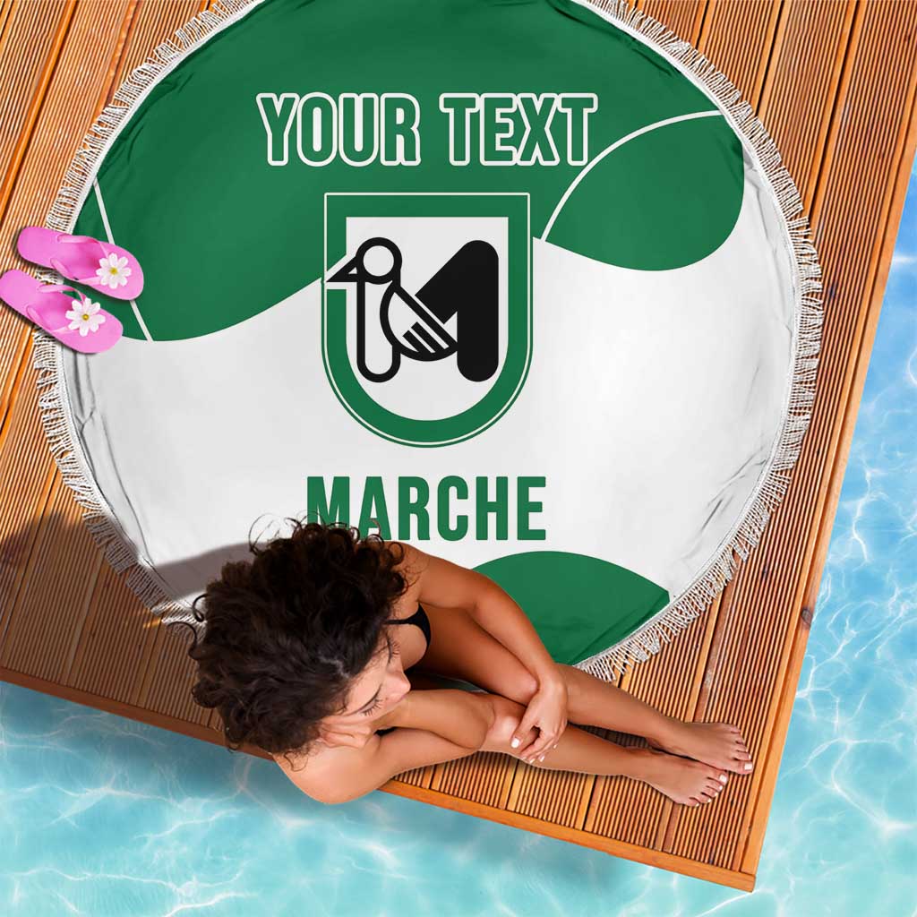 Personalized Italy Marche Beach Blanket Flag Style - Wonder Print Shop