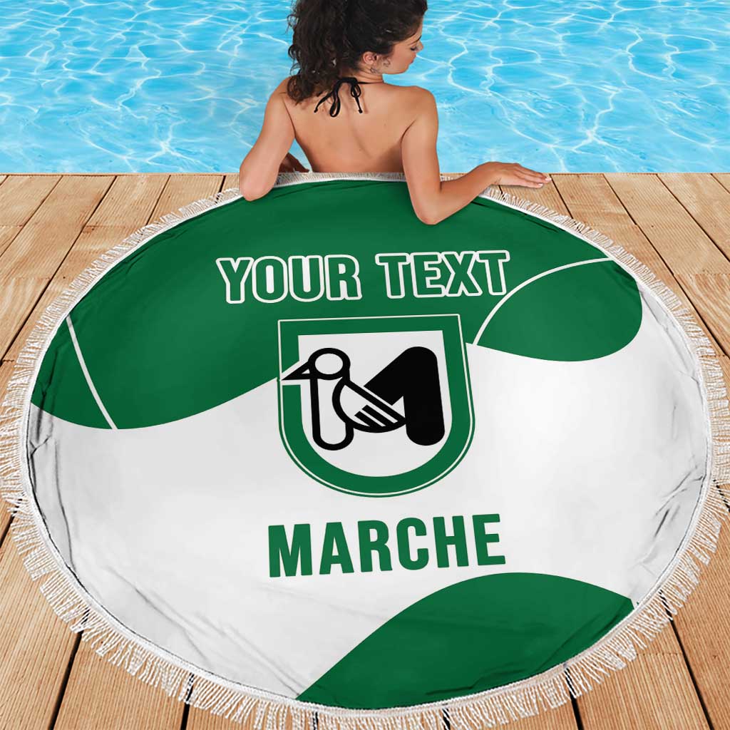 Personalized Italy Marche Beach Blanket Flag Style - Wonder Print Shop