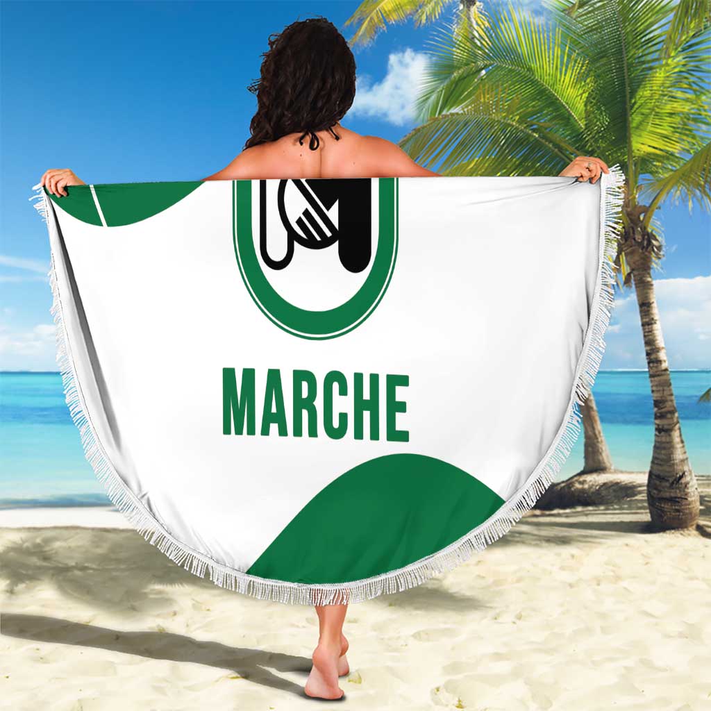 Personalized Italy Marche Beach Blanket Flag Style - Wonder Print Shop