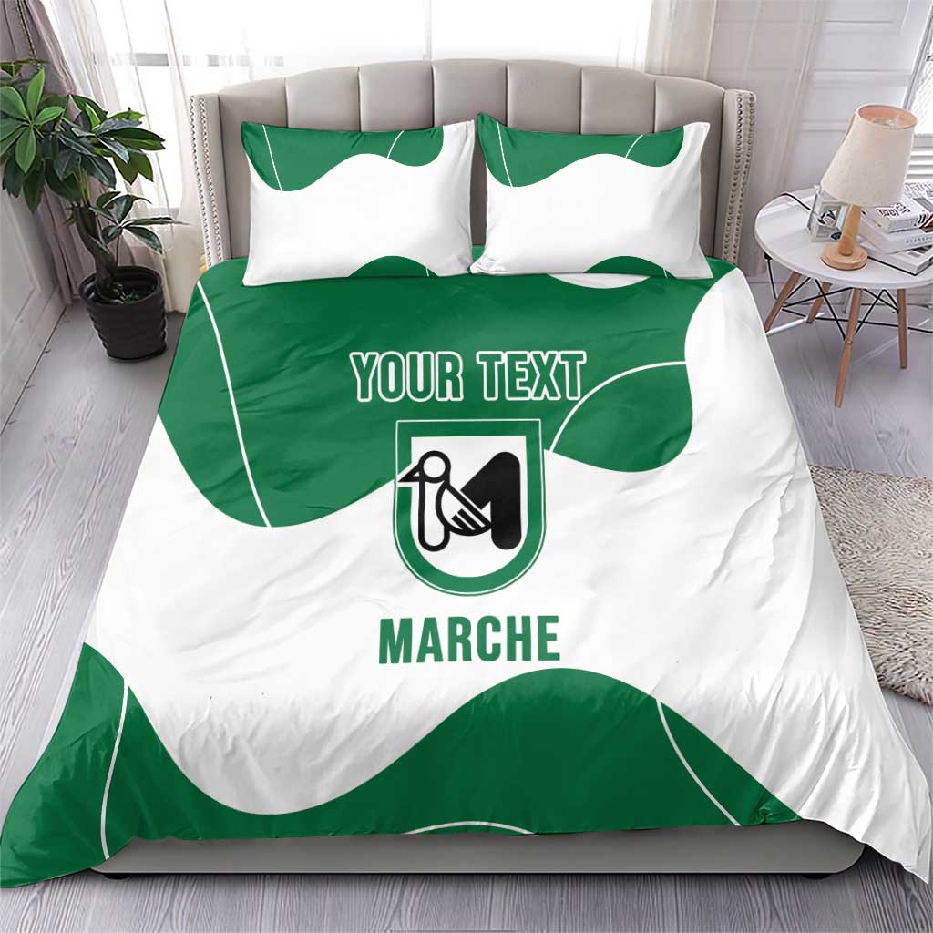 Personalized Italy Marche Bedding Set Flag Style - Wonder Print Shop