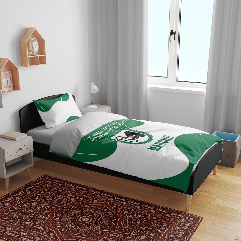 Personalized Italy Marche Bedding Set Flag Style - Wonder Print Shop