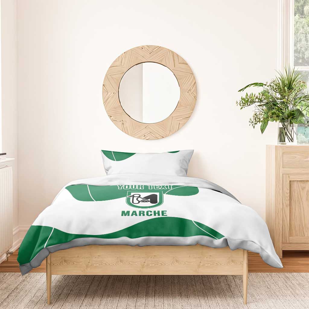 Personalized Italy Marche Bedding Set Flag Style - Wonder Print Shop