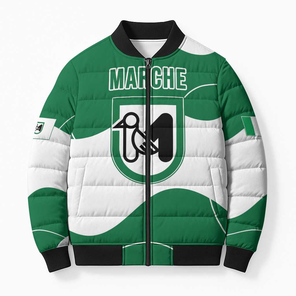 Personalized Italy Marche Bomber Puffer Jacket Flag Style LT19