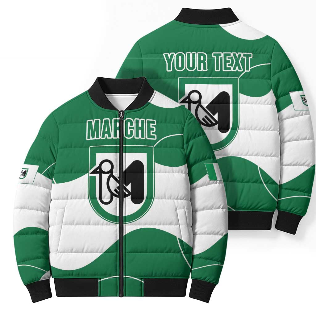 Personalized Italy Marche Bomber Puffer Jacket Flag Style LT19