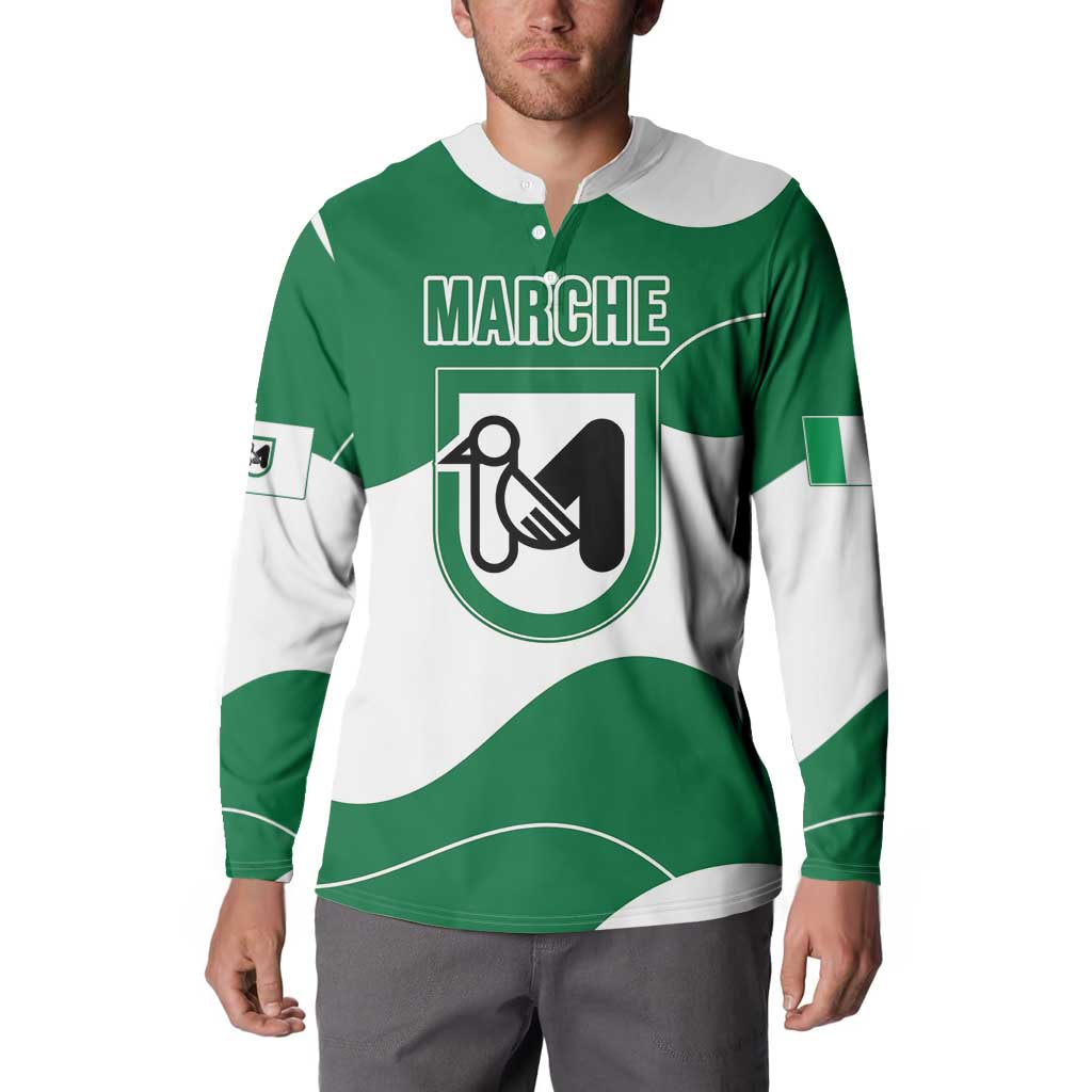 Personalized Italy Marche Button Sweatshirt Flag Style LT19