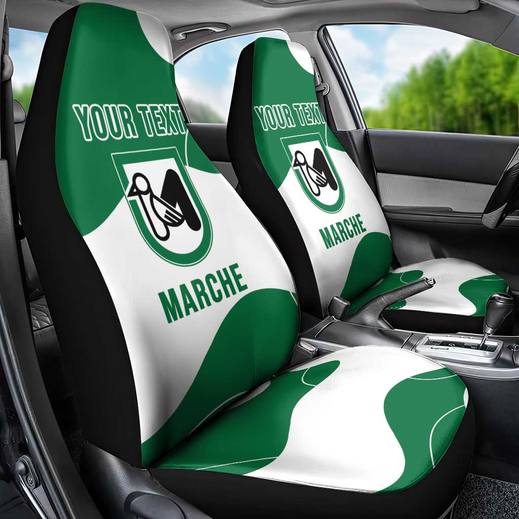 Personalized Italy Marche Car Seat Cover Flag Style - Wonder Print Shop