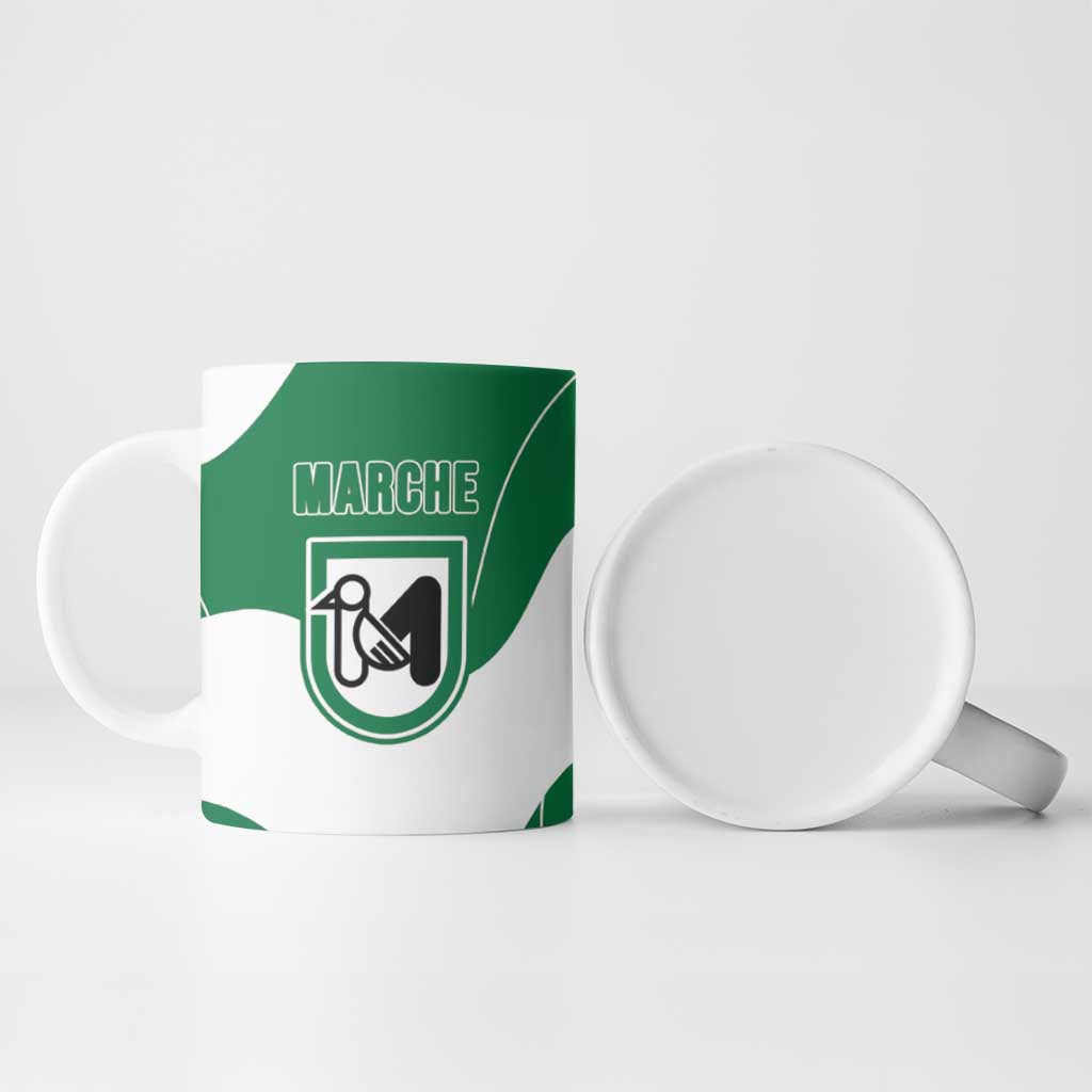 Personalized Italy Marche Ceramic Mug Flag Style - Wonder Print Shop