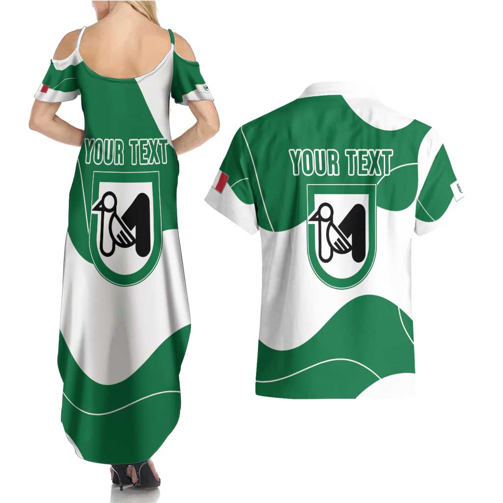 Personalized Italy Marche Couples Matching Summer Maxi Dress and Hawaiian Shirt Flag Style LT19