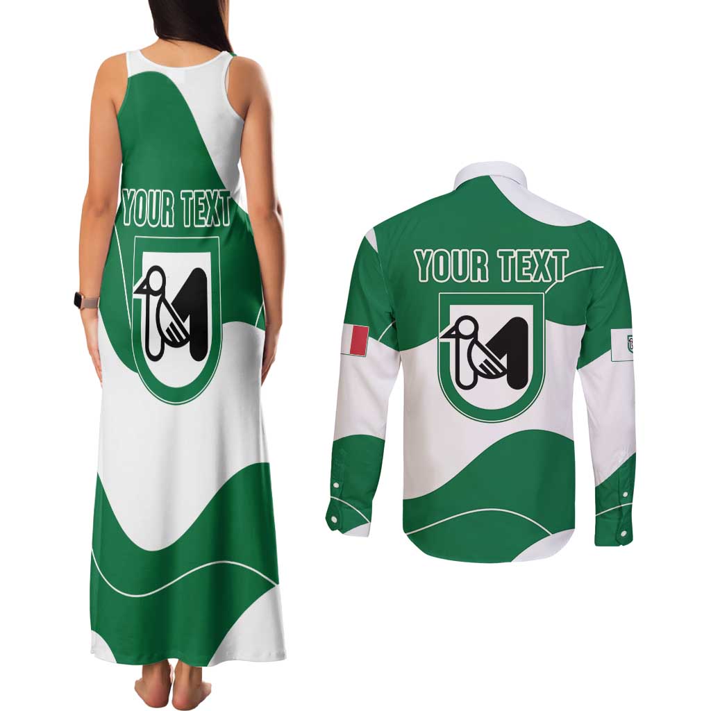 Personalized Italy Marche Couples Matching Tank Maxi Dress and Long Sleeve Button Shirt Flag Style LT19