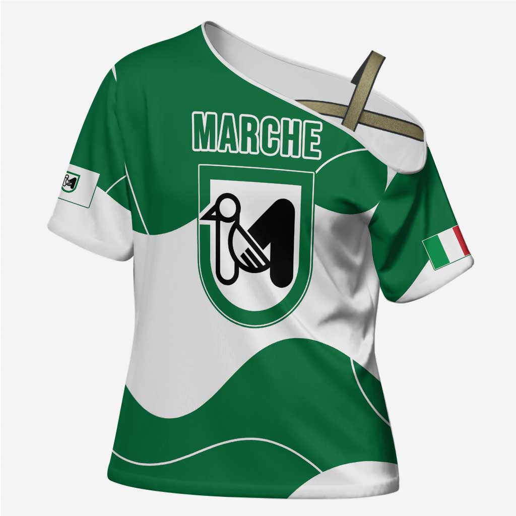 Personalized Italy Marche Cross Shoulder Shirt Flag Style LT19