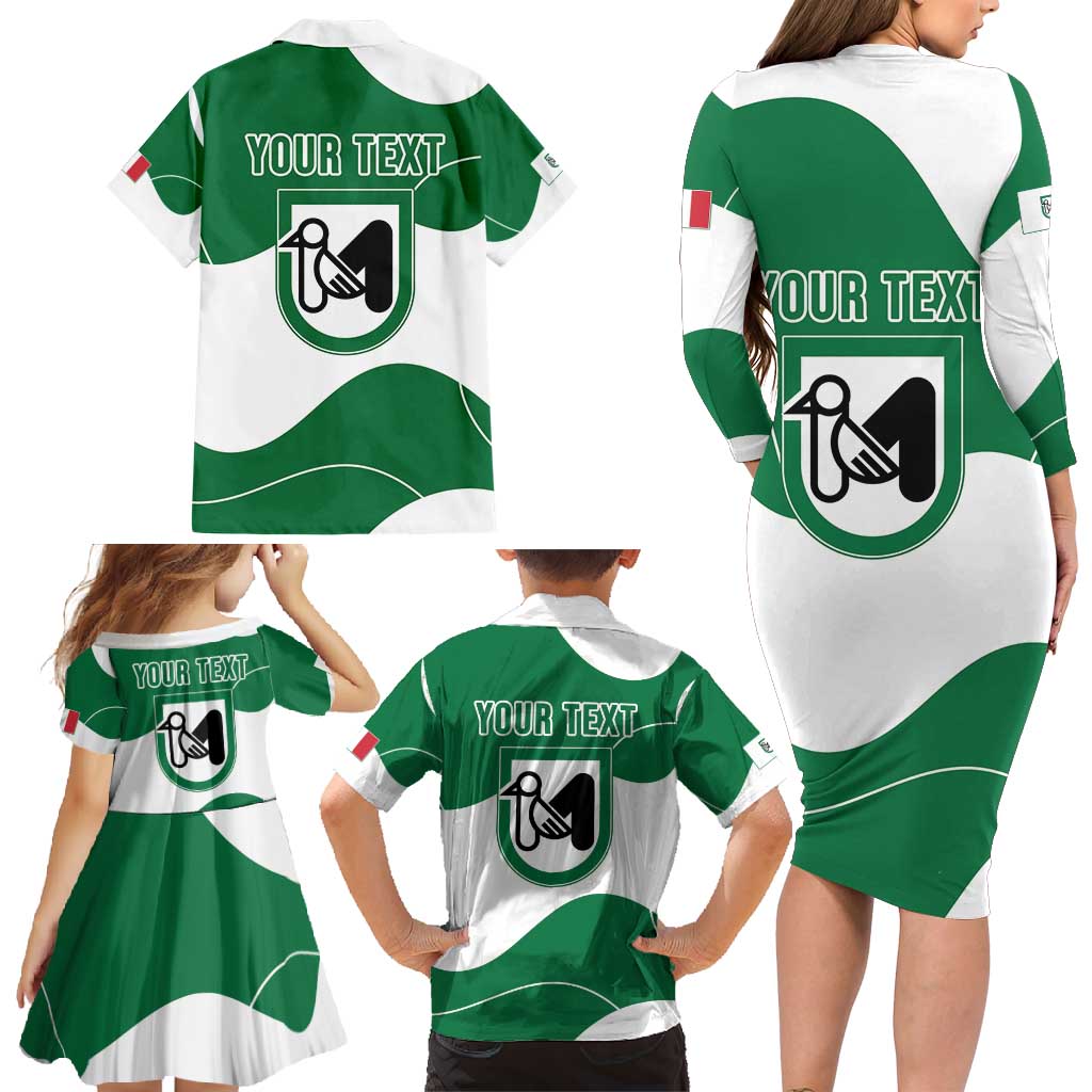 Personalized Italy Marche Family Matching Long Sleeve Bodycon Dress and Hawaiian Shirt Flag Style LT19